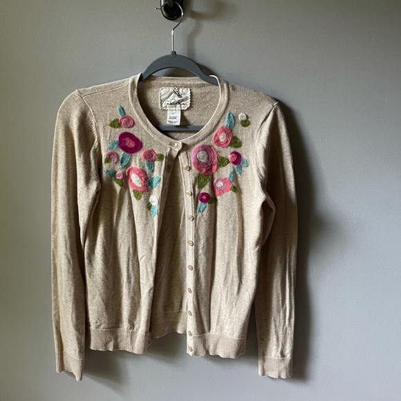 Anthropologie Sweaters - Tabitha Anthropologie floral embroidery cardigan